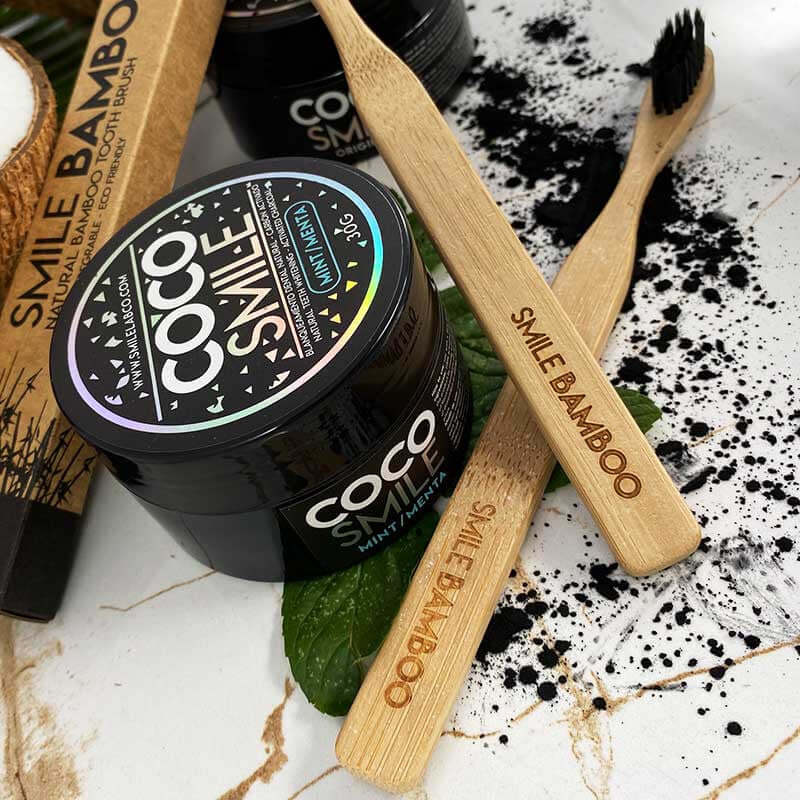 Carbón Activo Coco Smile + Cepillo de bambú - Stetik Secrets